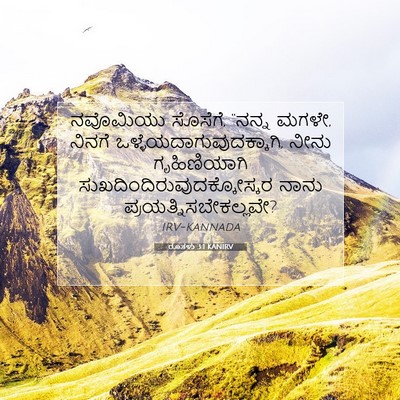 Picture 07 - ರೂತಳು 3:1 KANIRV - ನವೊಮಿಯು ಸೊಸೆಗೆ, - Bible Verse Picture