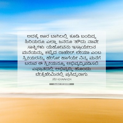 Picture 07 - ರೂತಳು 4:11 KANIRV - ಅದಕ್ಕೆ ಊರ - Bible Verse Picture