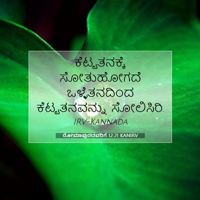 Picture 07 - ರೋಮಾಪುರದವರಿಗೆ 12:21 KANIRV - ಕೆಟ್ಟತನಕ್ಕೆ - Bible Verse Picture