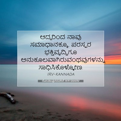 Picture 07 - ರೋಮಾಪುರದವರಿಗೆ 14:19 KANIRV - ಆದ್ದರಿಂದ ನಾವು - Bible Verse Picture