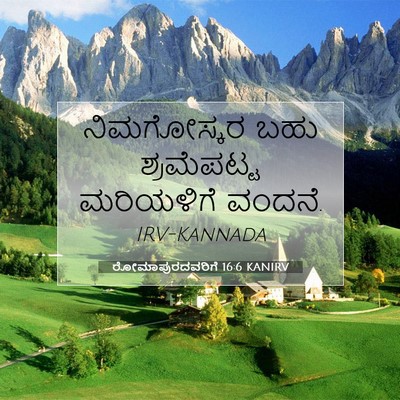 Picture 07 - ರೋಮಾಪುರದವರಿಗೆ 16:6 KANIRV - ನಿಮಗೋಸ್ಕರ ಬಹು - Bible Verse Picture