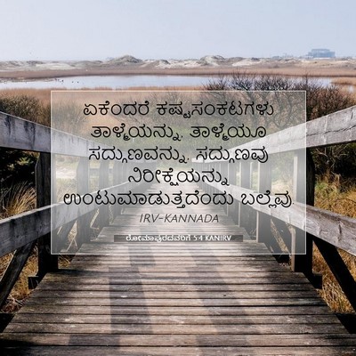 Picture 07 - ರೋಮಾಪುರದವರಿಗೆ 5:4 KANIRV - ಏಕೆಂದರೆ - Bible Verse Picture