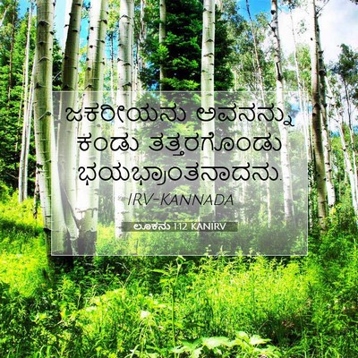 Picture 07 - ಲೂಕನು 1:12 KANIRV - ಜಕರೀಯನು ಅವನನ್ನು - Bible Verse Picture