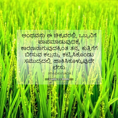 Picture 07 - ಲೂಕನು 17:2 KANIRV - ಅಂಥವನು ಈ - Bible Verse Picture