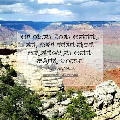 Picture 07 - ಲೂಕನು 18:40 KANIRV - ಆಗ ಯೇಸು ನಿಂತು, - Bible Verse Picture