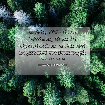 Picture 07 - ಲೂಕನು 19:9 KANIRV - ಇದನ್ನು ಕೇಳಿ ಯೇಸು, - Bible Verse Picture