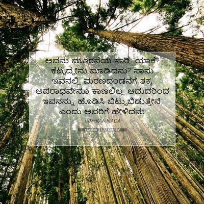 Picture 07 - ಲೂಕನು 23:22 KANIRV - ಅವನು ಮೂರನೆಯ ಸಾರಿ, - Bible Verse Picture