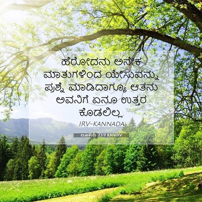 Picture 07 - ಲೂಕನು 23:9 KANIRV - ಹೆರೋದನು ಅನೇಕ - Bible Verse Picture