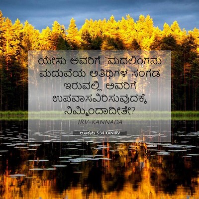 Picture 07 - ಲೂಕನು 5:34 KANIRV - ಯೇಸು ಅವರಿಗೆ, - Bible Verse Picture