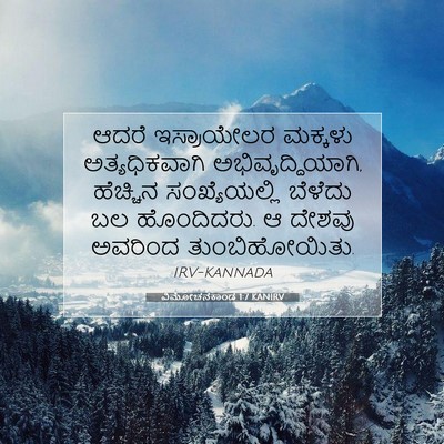 Picture 07 - ವಿಮೋಚನಕಾಂಡ 1:7 KANIRV - ಆದರೆ ಇಸ್ರಾಯೇಲರ - Bible Verse Picture