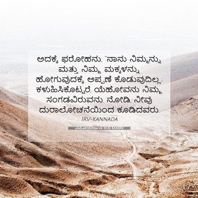 Picture 07 - ವಿಮೋಚನಕಾಂಡ 10:10 KANIRV - ಅದಕ್ಕೆ ಫರೋಹನು, - Bible Verse Picture