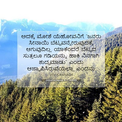 Picture 07 - ವಿಮೋಚನಕಾಂಡ 19:23 KANIRV - ಅದಕ್ಕೆ ಮೋಶೆ - Bible Verse Picture