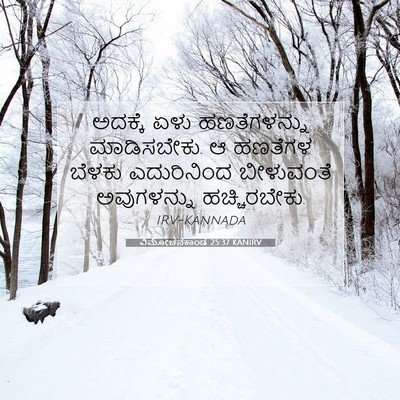 Picture 07 - ವಿಮೋಚನಕಾಂಡ 25:37 KANIRV - ಅದಕ್ಕೆ ಏಳು - Bible Verse Picture