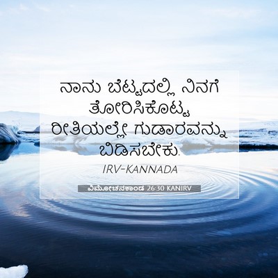 Picture 07 - ವಿಮೋಚನಕಾಂಡ 26:30 KANIRV - ನಾನು ಬೆಟ್ಟದಲ್ಲಿ - Bible Verse Picture