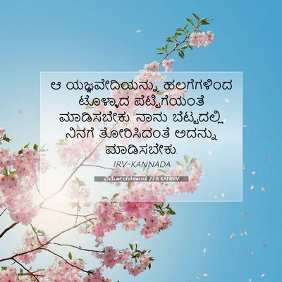 Picture 07 - ವಿಮೋಚನಕಾಂಡ 27:8 KANIRV - ಆ ಯಜ್ಞವೇದಿಯನ್ನು - Bible Verse Picture