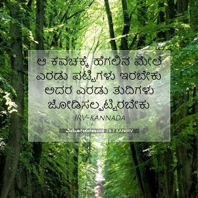 Picture 07 - ವಿಮೋಚನಕಾಂಡ 28:7 KANIRV - ಆ ಕವಚಕ್ಕೆ ಹೆಗಲಿನ - Bible Verse Picture