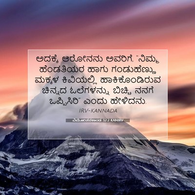 Picture 07 - ವಿಮೋಚನಕಾಂಡ 32:2 KANIRV - ಅದಕ್ಕೆ ಆರೋನನು - Bible Verse Picture