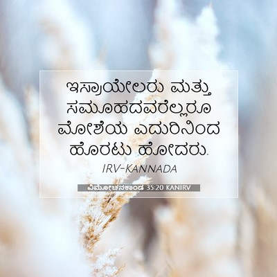 Picture 07 - ವಿಮೋಚನಕಾಂಡ 35:20 KANIRV - ಇಸ್ರಾಯೇಲರು ಮತ್ತು - Bible Verse Picture