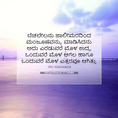 Picture 07 - ವಿಮೋಚನಕಾಂಡ 37:1 KANIRV - ಬೆಚಲೇಲನು - Bible Verse Picture