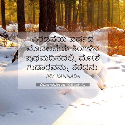 Picture 07 - ವಿಮೋಚನಕಾಂಡ 40:17 KANIRV - ಎರಡನೆಯ ವರ್ಷದ - Bible Verse Picture
