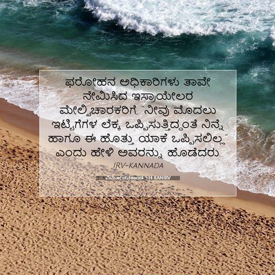 Picture 07 - ವಿಮೋಚನಕಾಂಡ 5:14 KANIRV - ಫರೋಹನ ಅಧಿಕಾರಿಗಳು - Bible Verse Picture