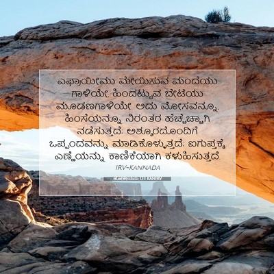 Picture 07 - ಹೋಶೇಯನು 12:1 KANIRV - ಎಫ್ರಾಯೀಮು ಮೇಯಿಸುವ - Bible Verse Picture