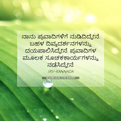 Picture 07 - ಹೋಶೇಯನು 12:10 KANIRV - ನಾನು ಪ್ರವಾದಿಗಳಿಗೆ - Bible Verse Picture