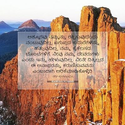 Picture 07 - ಹೋಶೇಯನು 14:3 KANIRV - ಅಶ್ಶೂರವು ನಮ್ಮನ್ನು - Bible Verse Picture