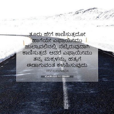 Picture 07 - ಹೋಶೇಯನು 9:13 KANIRV - ತೂರು ಹೇಗೆ - Bible Verse Picture