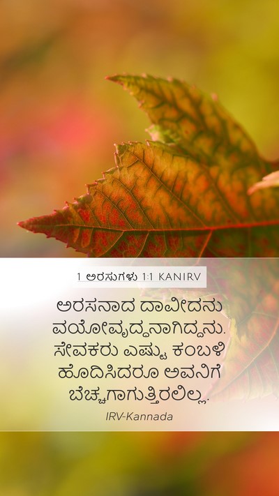 1 ಅರಸುಗಳು 1:1 KANIRV Bible Verse Image