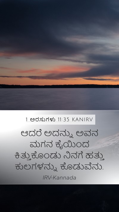 1 ಅರಸುಗಳು 11:35 KANIRV Bible Verse Image