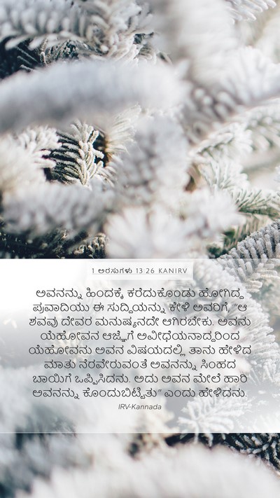 1 ಅರಸುಗಳು 13:26 KANIRV Bible Verse Image