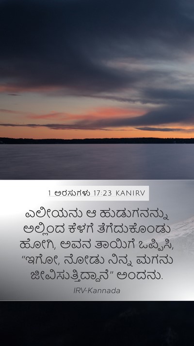 1 ಅರಸುಗಳು 17:23 KANIRV Bible Verse Image