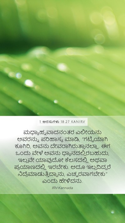 1 ಅರಸುಗಳು 18:27 KANIRV Bible Verse Image