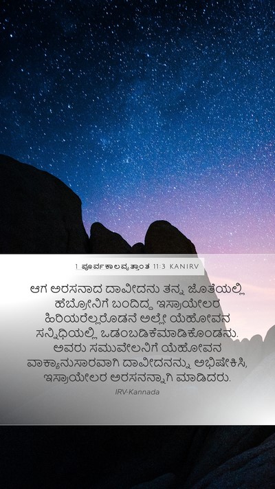 1 ಪೂರ್ವಕಾಲವೃತ್ತಾಂತ 11:3 KANIRV Bible Verse Image