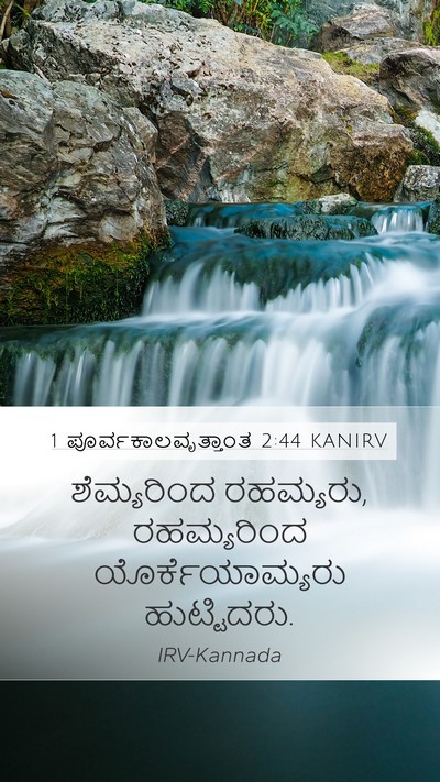1 ಪೂರ್ವಕಾಲವೃತ್ತಾಂತ 2:44 KANIRV Mobile Phone Wallpaper - ಶೆಮ್ಯರಿಂದ - Mobile Bible Verse Wallpaper