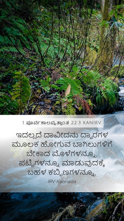 1 ಪೂರ್ವಕಾಲವೃತ್ತಾಂತ 22:3 KANIRV Bible Verse Image