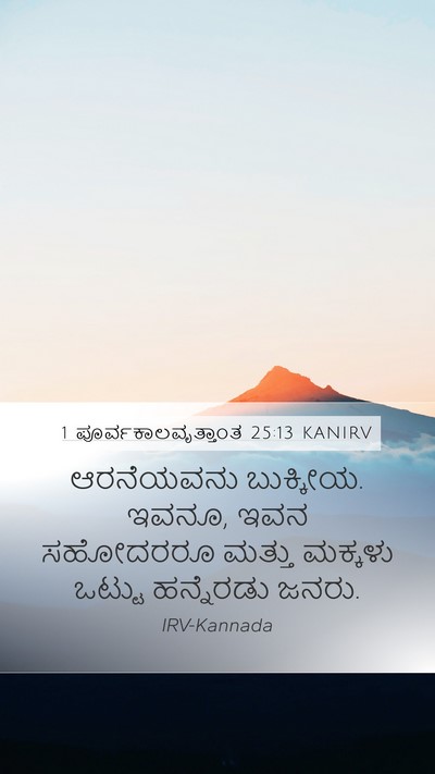 1 ಪೂರ್ವಕಾಲವೃತ್ತಾಂತ 25:13 KANIRV Mobile Phone Wallpaper - ಆರನೆಯವನು ಬುಕ್ಕೀಯ. - Mobile Bible Verse Wallpaper