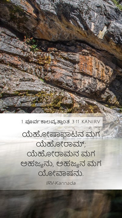 1 ಪೂರ್ವಕಾಲವೃತ್ತಾಂತ 3:11 KANIRV Bible Verse Image