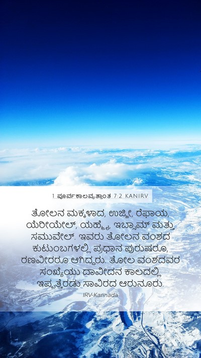 1 ಪೂರ್ವಕಾಲವೃತ್ತಾಂತ 7:2 KANIRV Mobile Phone Wallpaper - ತೋಲನ ಮಕ್ಕಳಾದ, - Mobile Bible Verse Wallpaper