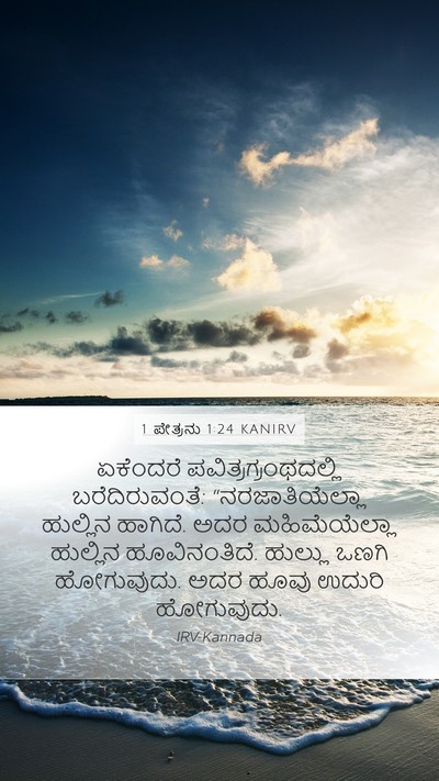 1 ಪೇತ್ರನು 1:24 KANIRV Bible Verse Image