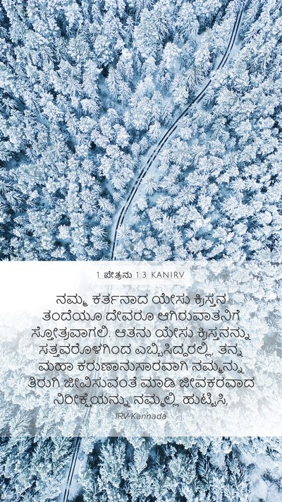 1 ಪೇತ್ರನು 1:3 KANIRV Mobile Phone Wallpaper - ನಮ್ಮ ಕರ್ತನಾದ ಯೇಸು - Mobile Bible Verse Wallpaper