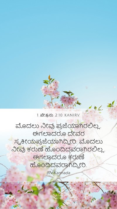 1 ಪೇತ್ರನು 2:10 KANIRV Bible Verse Image