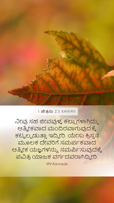 1 ಪೇತ್ರನು 2:5 KANIRV Bible Verse Image