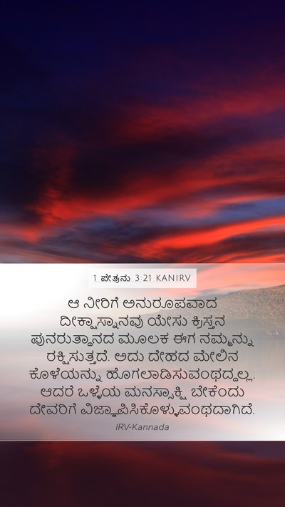 1 ಪೇತ್ರನು 3:21 KANIRV Bible Verse Image