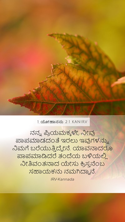 1 ಯೋಹಾನನು 2:1 KANIRV Bible Verse Image