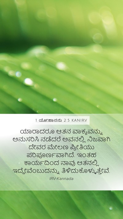 1 ಯೋಹಾನನು 2:5 KANIRV Bible Verse Image