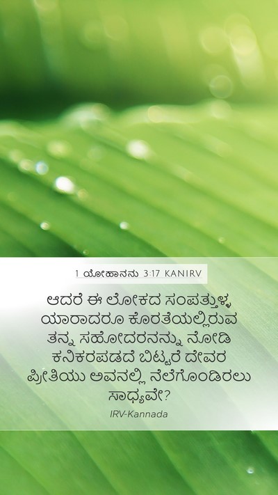 1 ಯೋಹಾನನು 3:17 KANIRV Bible Verse Image