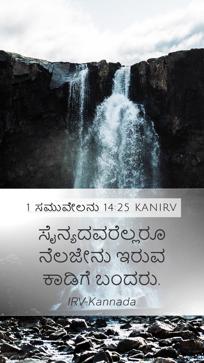 1 ಸಮುವೇಲನು 14:25 KANIRV Mobile Phone Wallpaper - ಸೈನ್ಯದವರೆಲ್ಲರೂ - Mobile Bible Verse Wallpaper