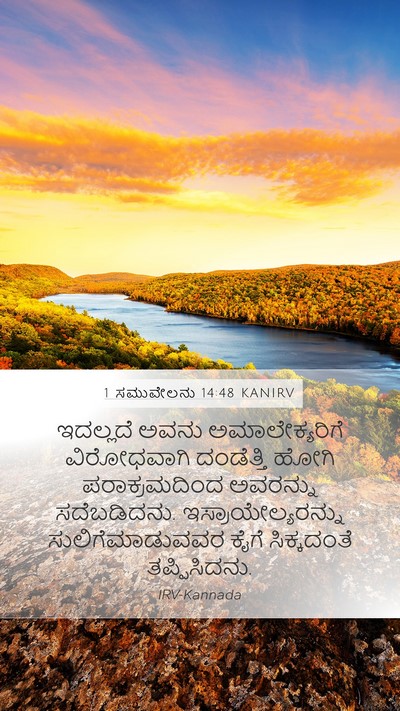 1 ಸಮುವೇಲನು 14:48 KANIRV Bible Verse Image
